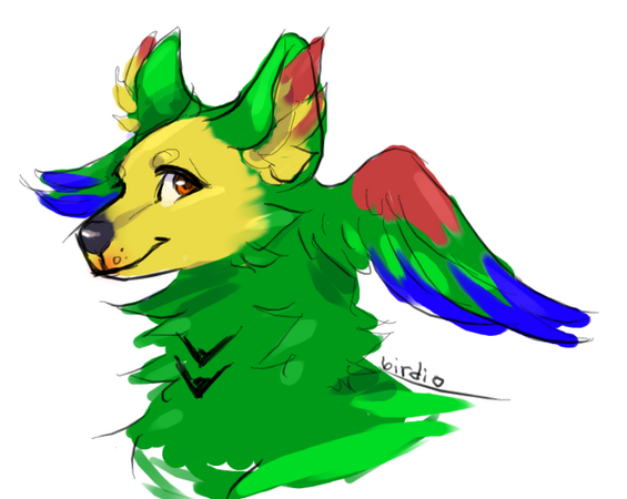 Bird ear dog bust